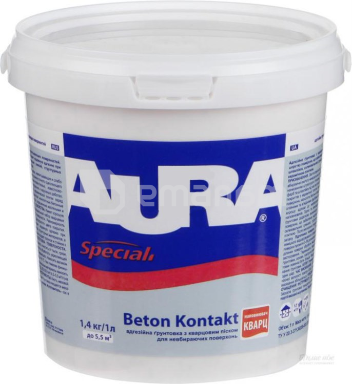 გრუნტი Eskaro Aura Beton Kontak 1 ლ ვარდისფერი