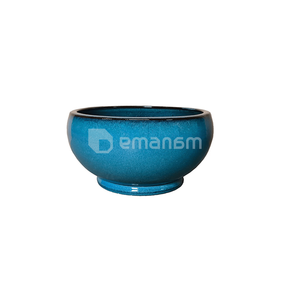 კერამიკული ქოთანი Mega Collections Noble Bowl Low Antic Blue D18H9 2 ლ