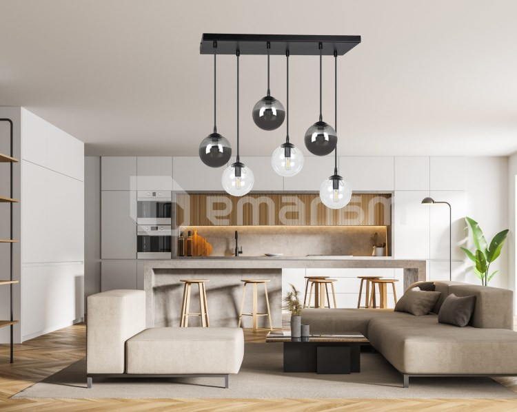 საკიდი EMIBIG Cosmo 6 E14 6x MAX 40W შავი მიქსი 2