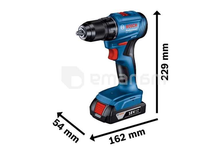 აკუმულატორის დრელი-სახრახნისი Bosch GSR 185-LI 18V (06019K3000)