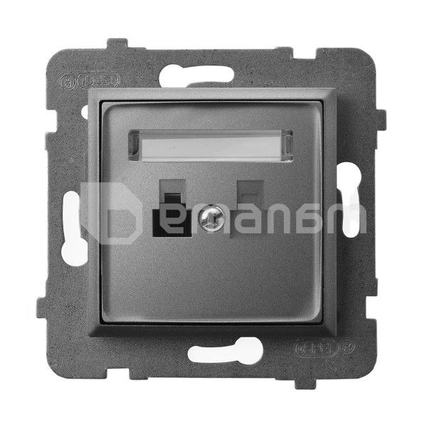 როზეტი ტელეფონის Ospel Aria GPT-1U/m/70 1 განყოფილებიანი მქრქალი ნაცრისფერი