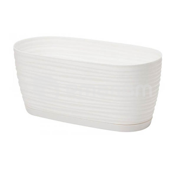 პლასტმასის ქოთანი დასადგამით FORM PLASTIC Sahara petit box 3130-011 Ø31 თეთრი