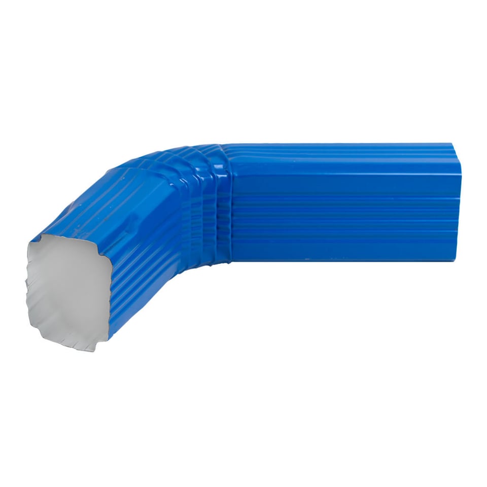 ოთხკუთხა წყალსაწრეტი მილის მუხლი 0.50x350 RAL 5005 (500 მმ.)