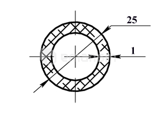 ალუმინის მილი PilotPro ვერცხლისფერი 25х1 1 მ