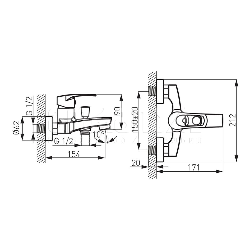 აბაზანის შემრევი  BRADO BB01