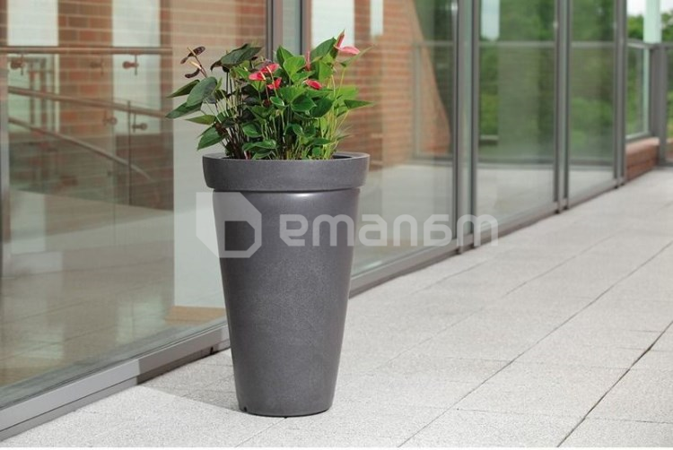 ქოთანი ყვავილის Form-Plastic Cuba anthracite