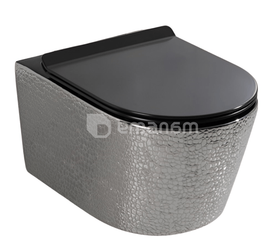 დასაკიდი უნიტაზი Osis Rimless Silver Black