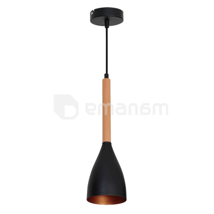 ჭაღი Luminex Muza ლითონი შავი ოქროსფერი 9112