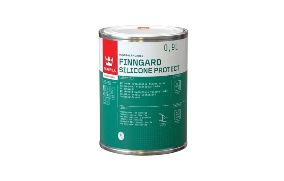 საღებავი ფასადის Tikkurila Finngard Silicone Protect C 0,9 ლ