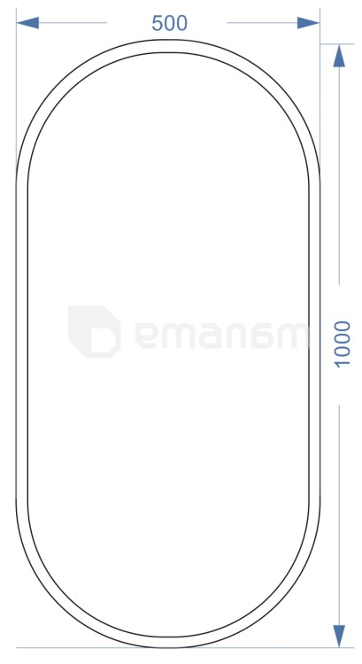 სარკე Silver Mirrors Viola-Loft,500x1000 მმ