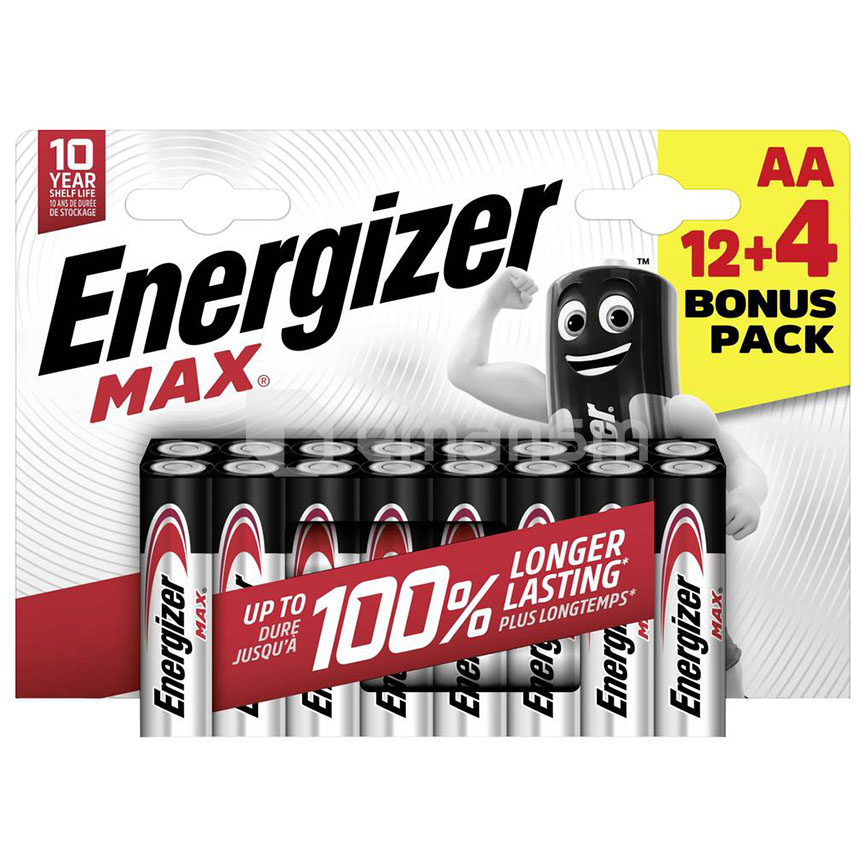 ელემენტი Energizer АА 12+4ც Max Alk E303326702 7836