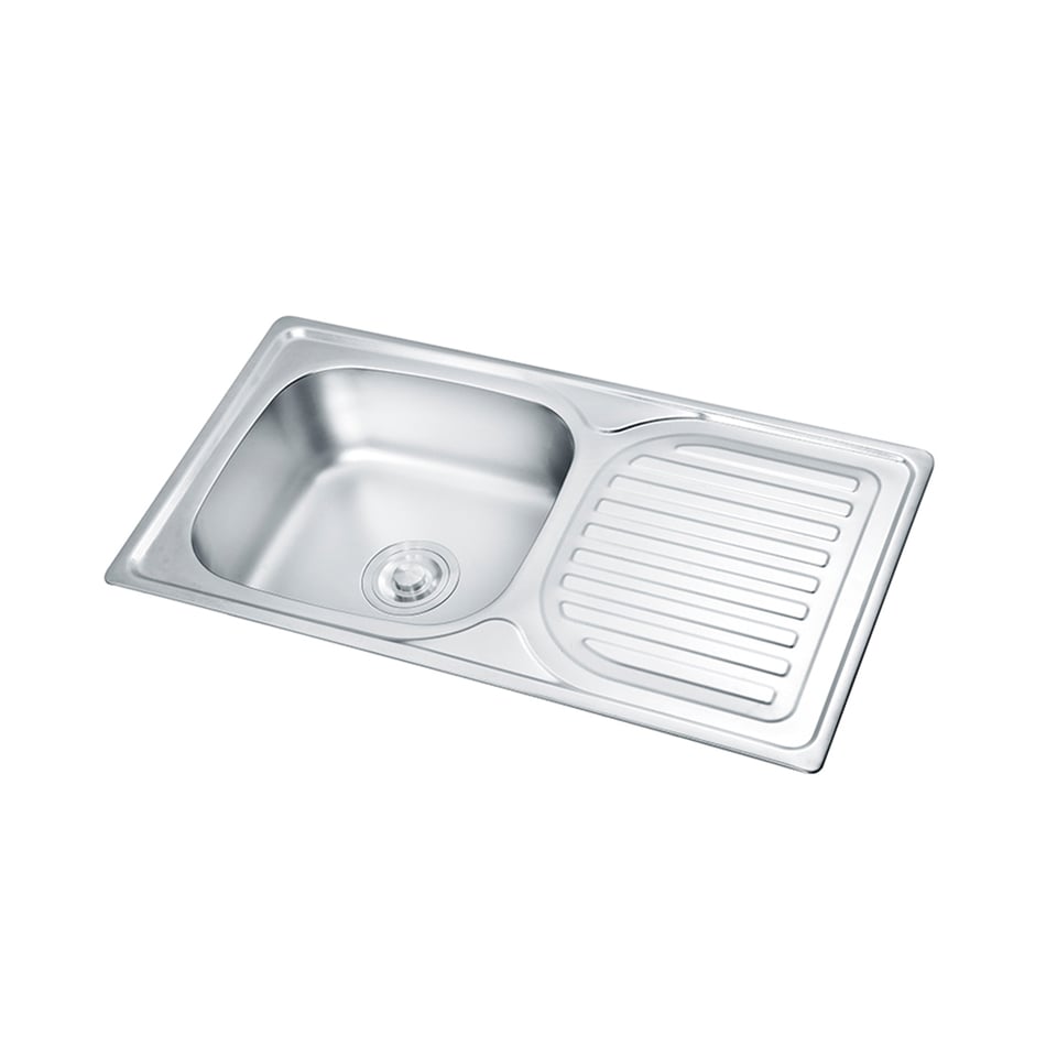 სამზარეულოს ნიჟარა+სიფონი LS-7540SA 750*400*180 (0.6MM)LEFT