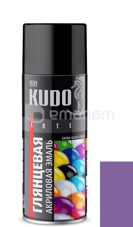 აეროზოლი ემალი Kudo RAL4005 იასამნისფერი პრიალა 520 მლ
