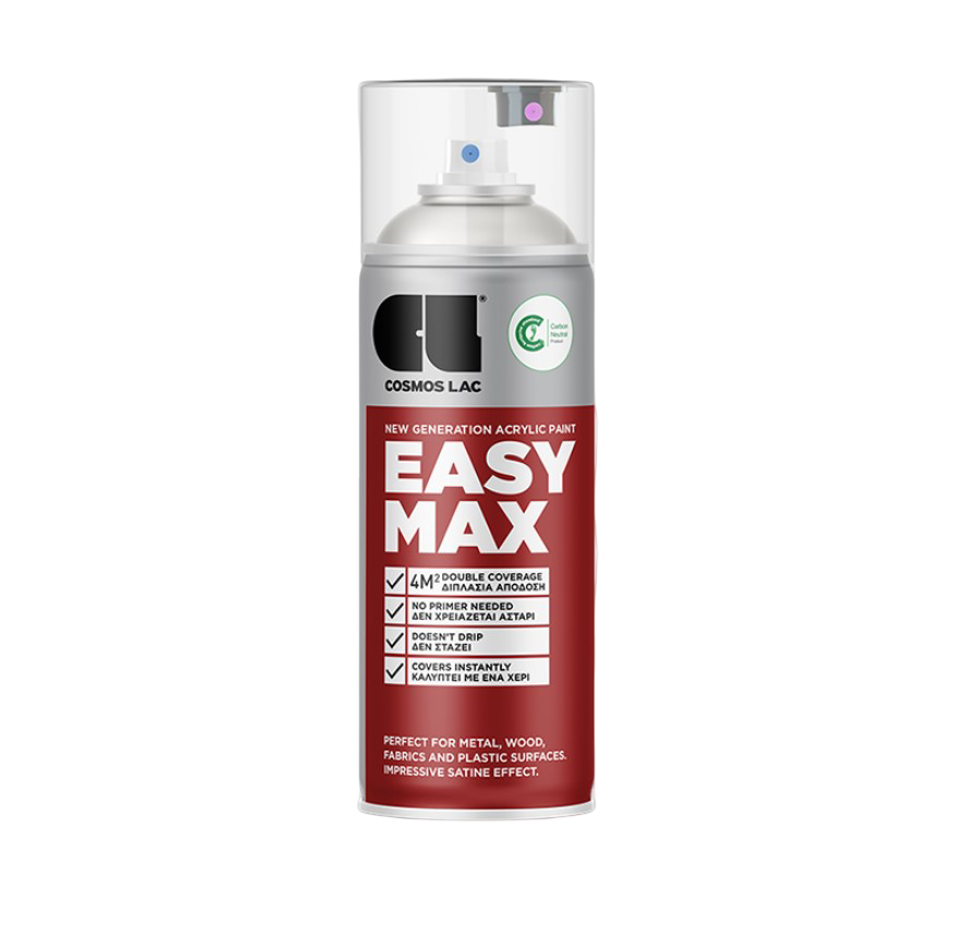 ლაკ-სპრეი საღებავი Cosmos Lac EASY MAX RAL9010 თეთრი 400 მლ