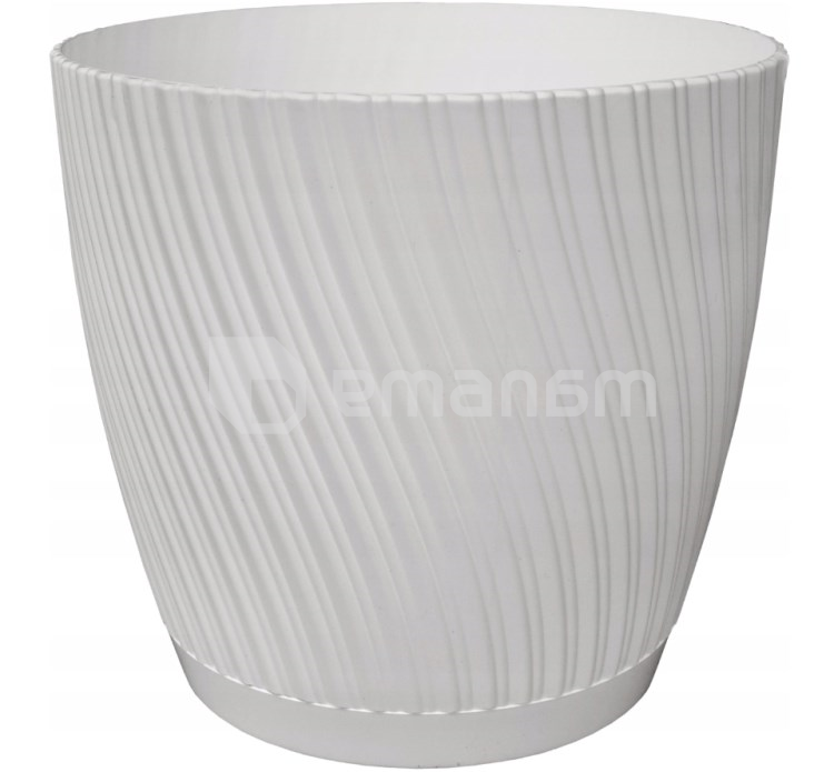 საყვავილე ქოთანი სადგამით FORM PLASTIC Mika 19 თეთრი