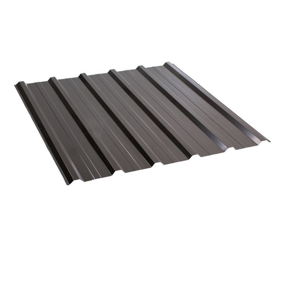 პროფილირებული ფერადი თუნუქის სახურავი 0.35X1140 პრიალა RAL8019 NOVA