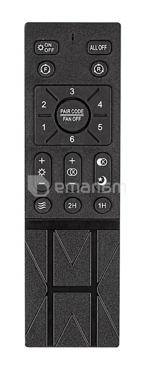 ჭაღი ვენტილატორი Rabalux Horacio 67W 3000 6000K Ø470 H120 შავი თეთრი 71009