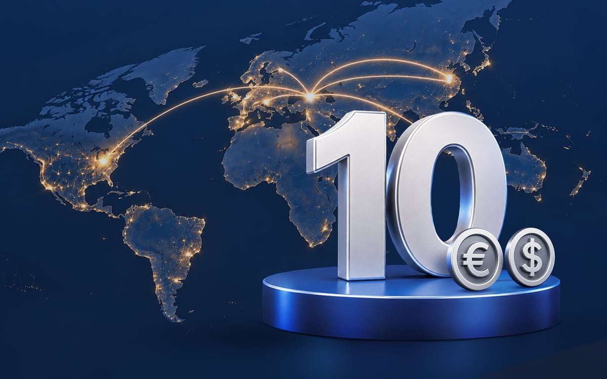 გადარიცხე საზღვარგარეთ 10 EUR/USD საკომისიოთი SWIFT-ით
