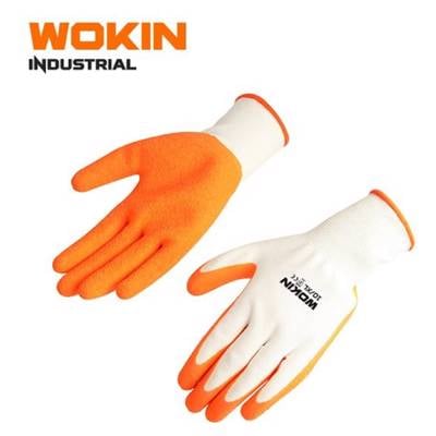 სამუშაო ხელთათმანი Wokin 451710, XL, Latex Working Gloves (Industrial), White/Orange