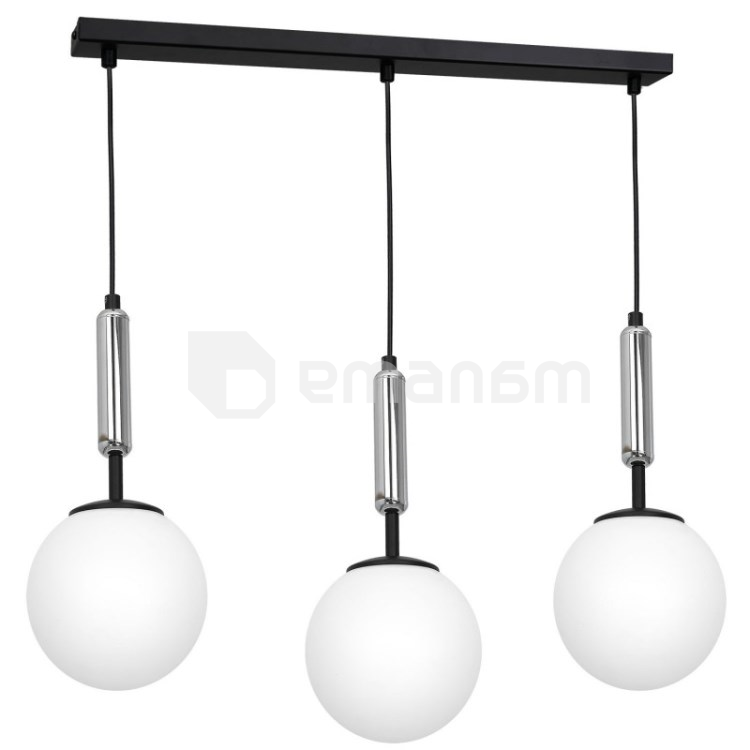 საკიდელი LUMINEX 3 Spira E14 3x MAX 60W შავი ქრომი 3333