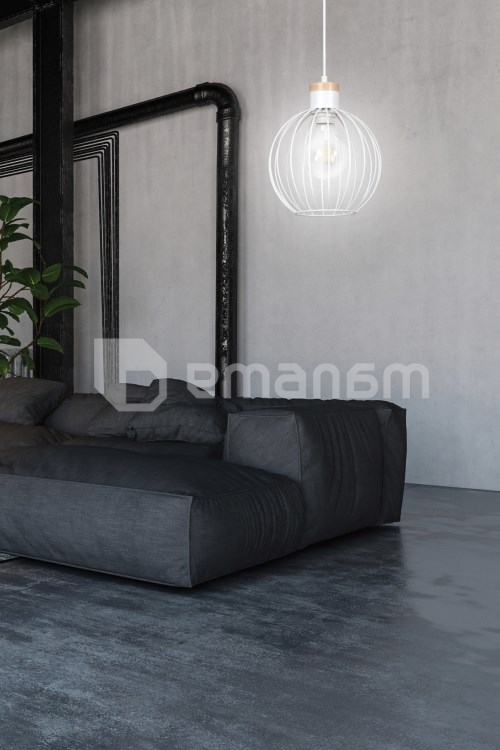 საკიდი EMIBIG Barbado 1 E27 1x MAX 60W თეთრი