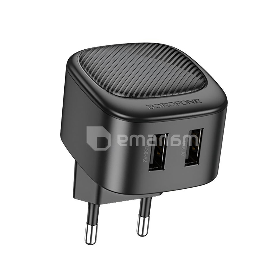 ქსელური დამტენი Borofone 10.5W USB A A 2.1A 5V შავი