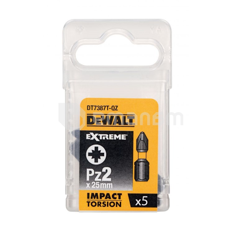 ბიტა დარტყმითი DeWalt IMPACT Torsion DT7387T-QZ PZ2 25 მმ 5 ც
