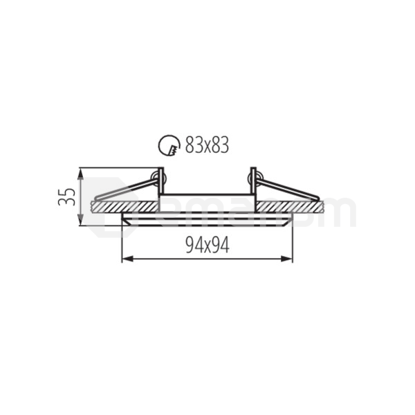 სანათი წერტილოვანი Kanlux ALREN DTL-C 26755 Gx5.3/GU10 1x MAX 35W