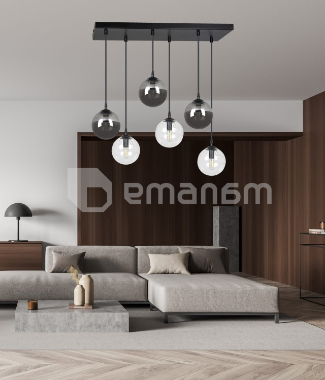 საკიდი EMIBIG Cosmo 6 E14 6x MAX 40W შავი მიქსი 2