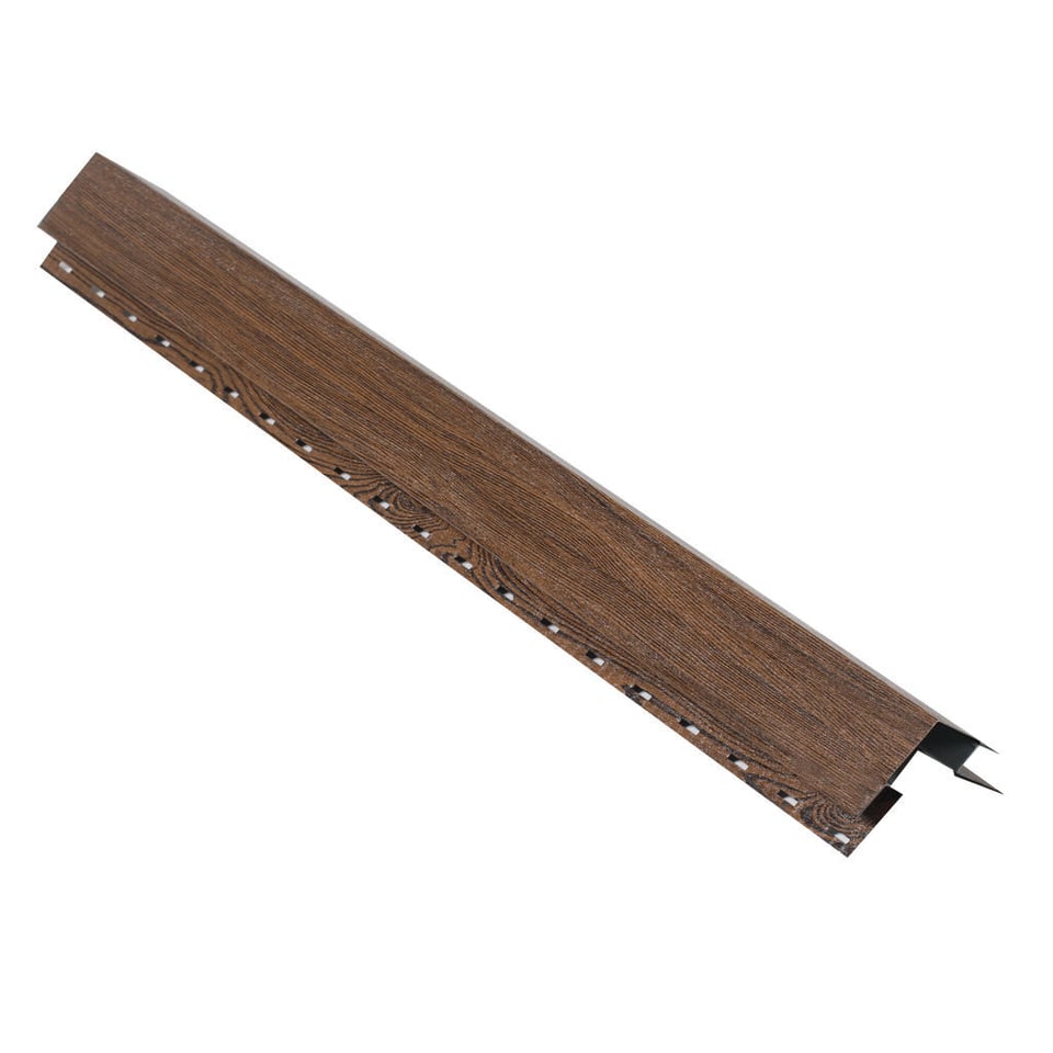 საიდინგის გარე კუთხის პროფილი  0.50X274 ხაოიანი WOOD DARK NOVA