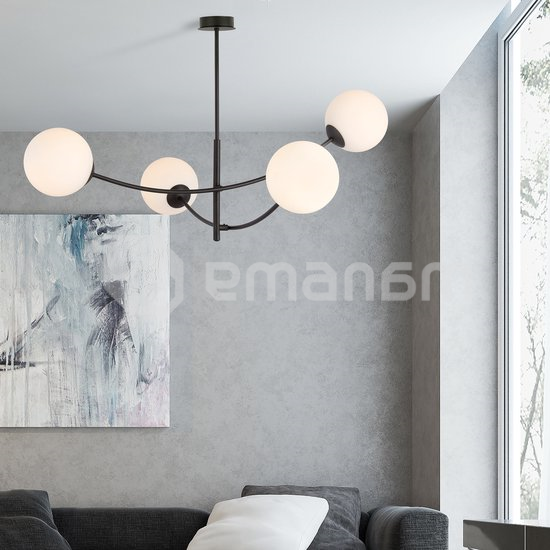 ჭაღი EMIBIG HUNTER 4 E14 4x MAX 40W BLACK OPAL