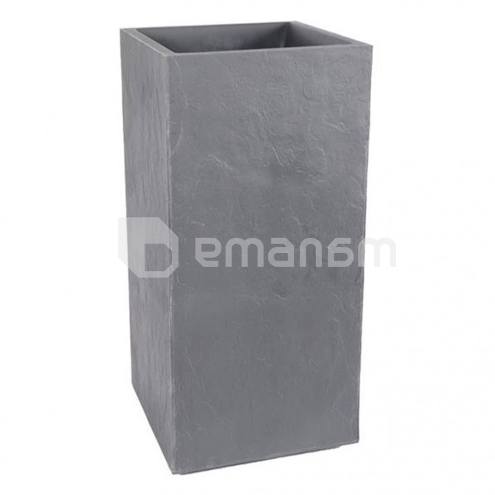 ქოთანი პლასტმასის EDA Plastiques BAC CARRE HAUT VOLCANIA 39,5 X 39,5 X 80სმ 31ლ