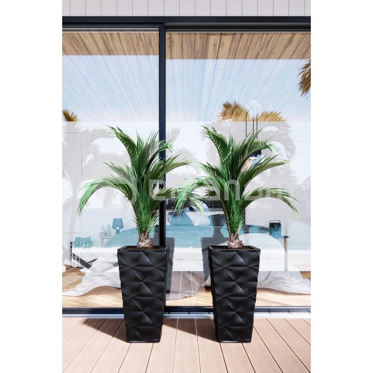 ქოთანი ყვავავილის FORM PLASTIC Diva Slim square 30 მუქიშავი 4670-084