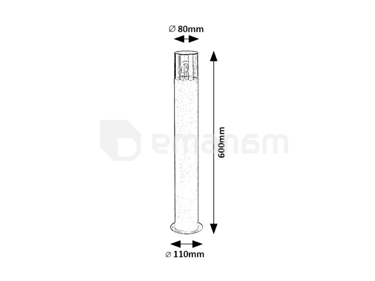 სანათი Rabalux გარე განათება Teplice E27 1x MAX 12W IP44 7159