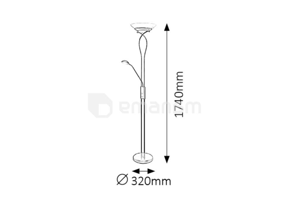 ტორშერი Rabalux Gamma 15W 2700K 4555 h1740 თეთრი