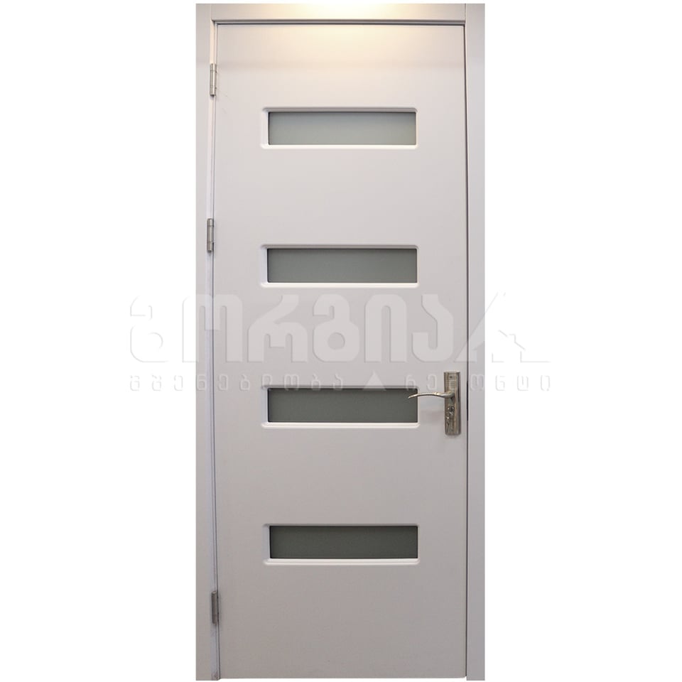 კარი მდფ MQ30 White Ash 3023-6 2200x820x100 (მინით)