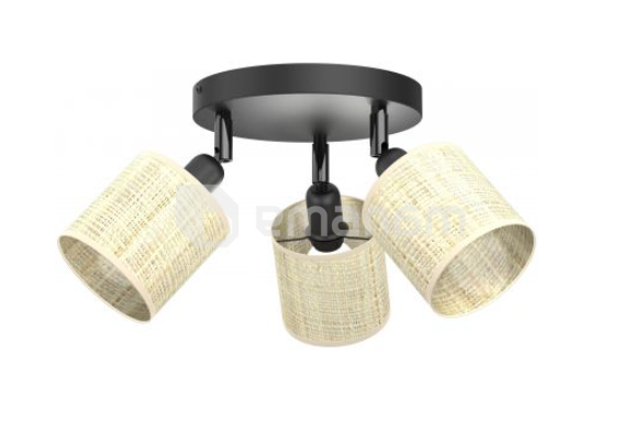სპოტი Luminex Rattan 3 E14 Ø100 h100 შავი როტანგი 5297