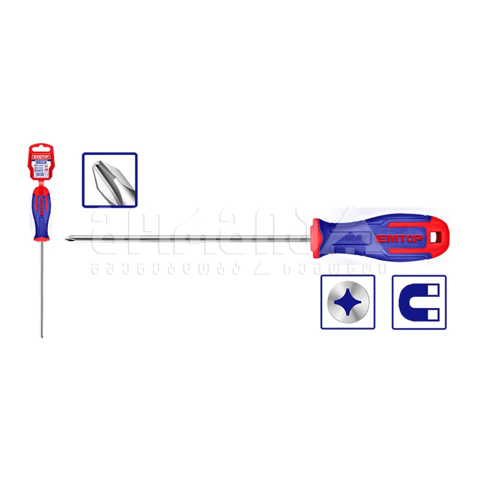 სახრახნისი S2 PH1, 100მმ Emtop-ESDRPH1402