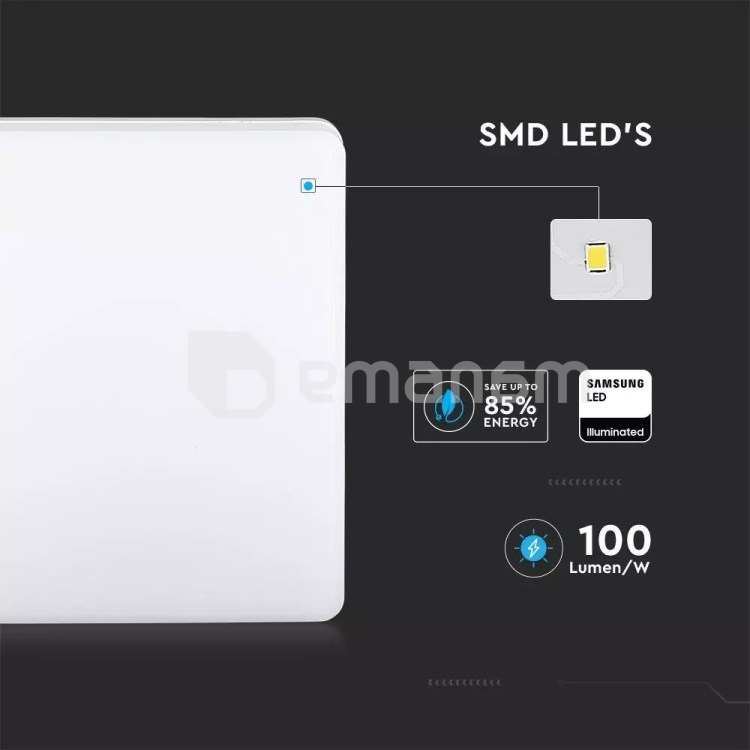 სანათი V-TAC LED Samsung 13979 IP44 2500lm 6500K 25W