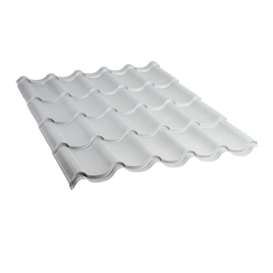 მეტალოკრამიტი ფერადი თუნუქის სახურავი 0.5X1180 ხაოიანი RAL9006 NOVA