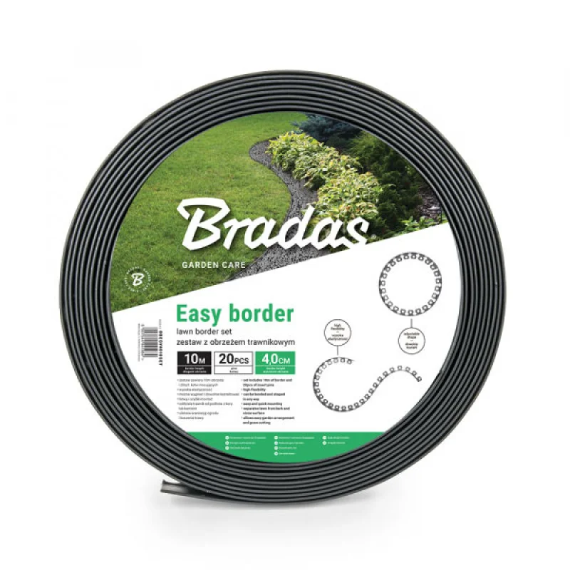 ბაღის ბორდიური გრაფიტი Bradas OBEGY4010SET EASY BORDER 40 მმ