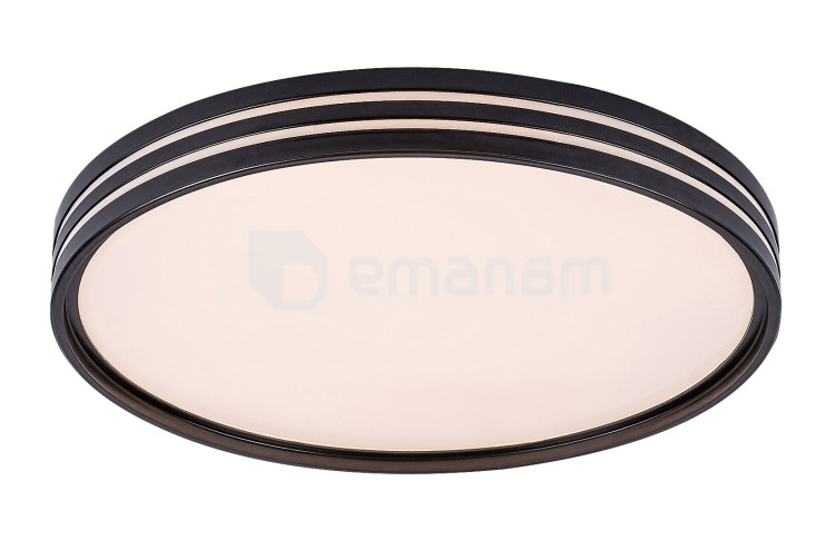 ჭერის სანათი Rabalux Epora 25W 3000K Ø390 H70 შავი თეთრი 71118