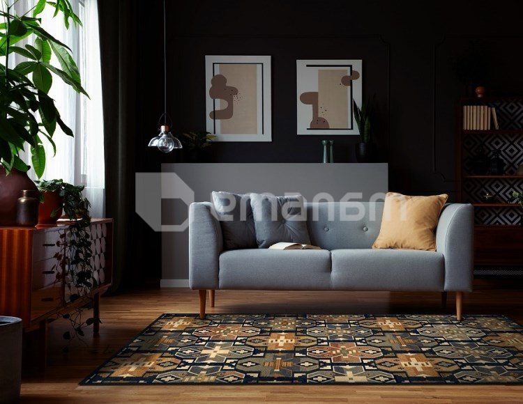 ხალიჩა Dywilan  SUPERIOR DIAS NAVY 2476 cC1 200x300 100% WOOL