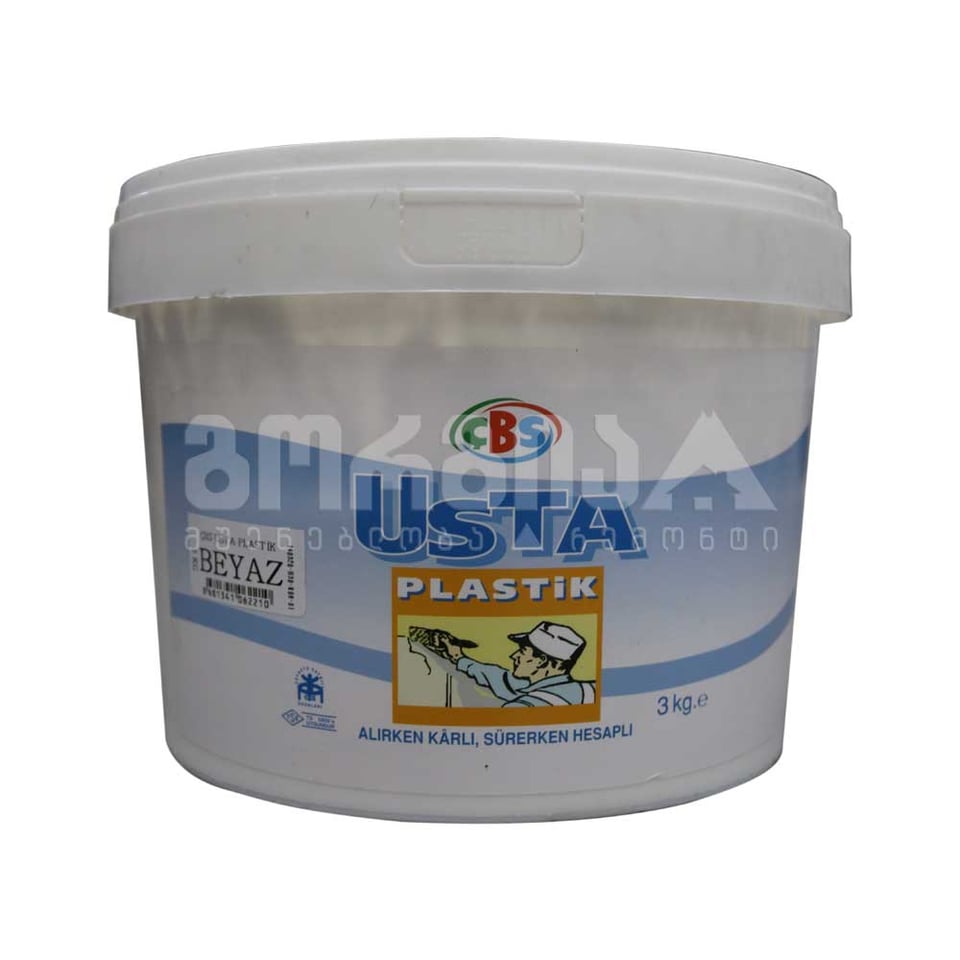 ინტერიერის საღებავი ÇBS USTA PLASTİK 3კგ.