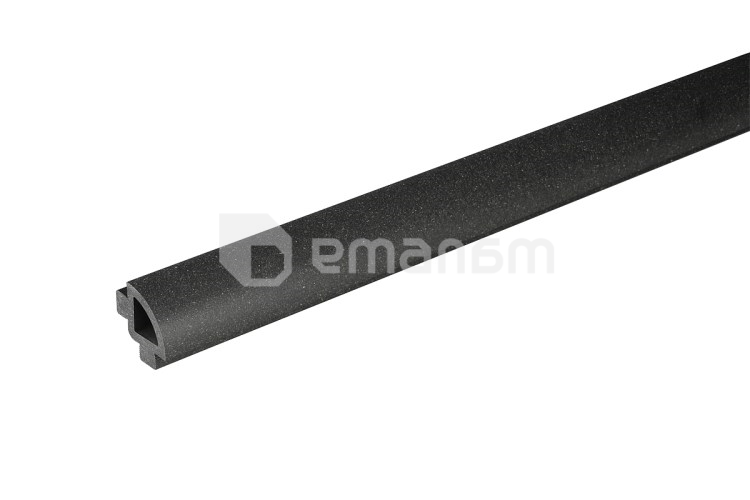 კუთხე ნახევრად მრგვალი BERGDECK Black 32x32x2400 მმ
