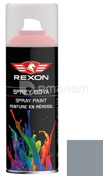 საღებავი სპრეი Rexon ნაცრისფერი RAL 7001 400 მლ