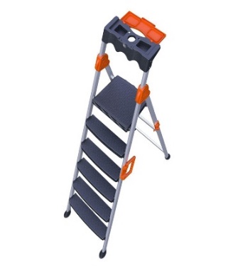 კიბე MENSA PLUS 5+1 METAL STEP LADDER
