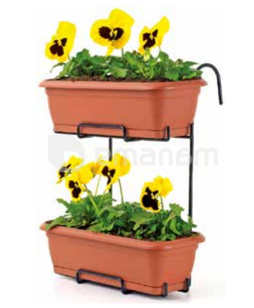 ყვავილების საკიდი Metallurgica Buzzi Betty 2 for Balcony with self-watering box 32x20xh36 სმ