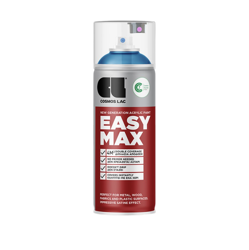 ლაკ-სპრეი საღებავი Cosmos Lac EASY MAX RAL5012 ცისფერი 400 მლ