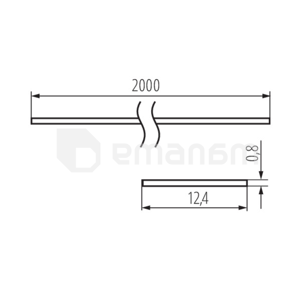 პლაფონი ალუმინის პროფილისთვის Kanlux SHADE J/K-W 26567 2 მ 10 ც